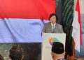 Menteri Lingkungan Hidup dan Kehutanan (LHK) RI Siti Nurbaya menyampaikan sambutan dalam opening ceremony Indonesia pavilion pada United Nations Framework Convention on Climate Change (UNFCCC) Conference of the Parties ke-28 (COP28) di Dubai, Uni Emirat Arab. (PLN UID Kalselteng)